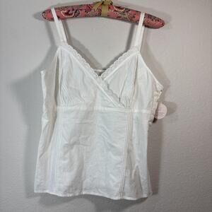 Vintage Y2K 2000s Atlast Classics White 100% Cotton Tank Top Sz M